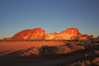 The rocks glow in the changing light